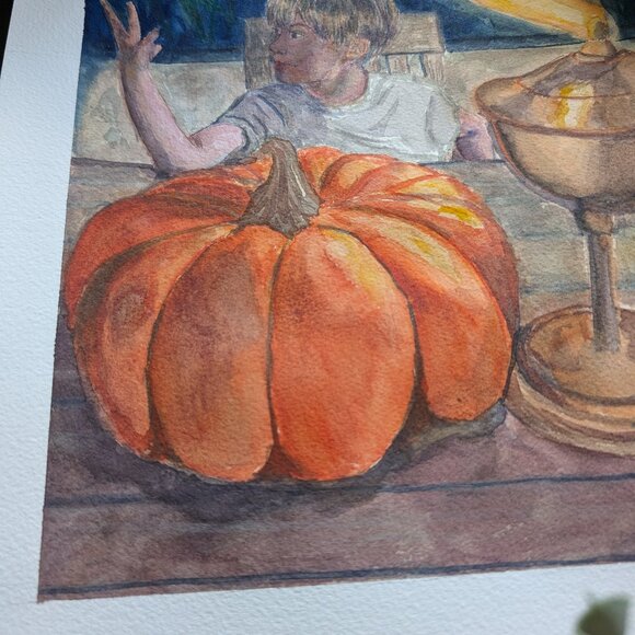 Original Watercolor Painting: Autumn Fire Seeker - Picture 5 of 8